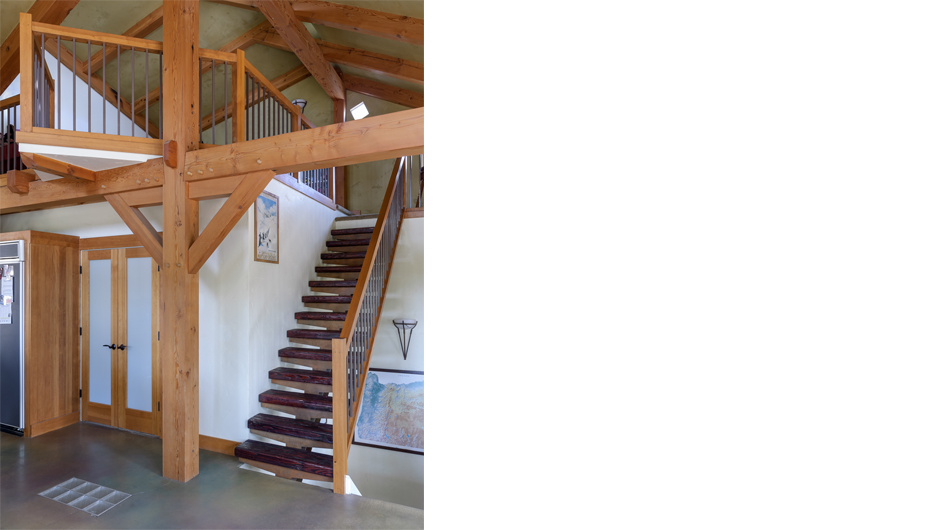 Environmentally friendly, contemporary home design - Stairs to Loft